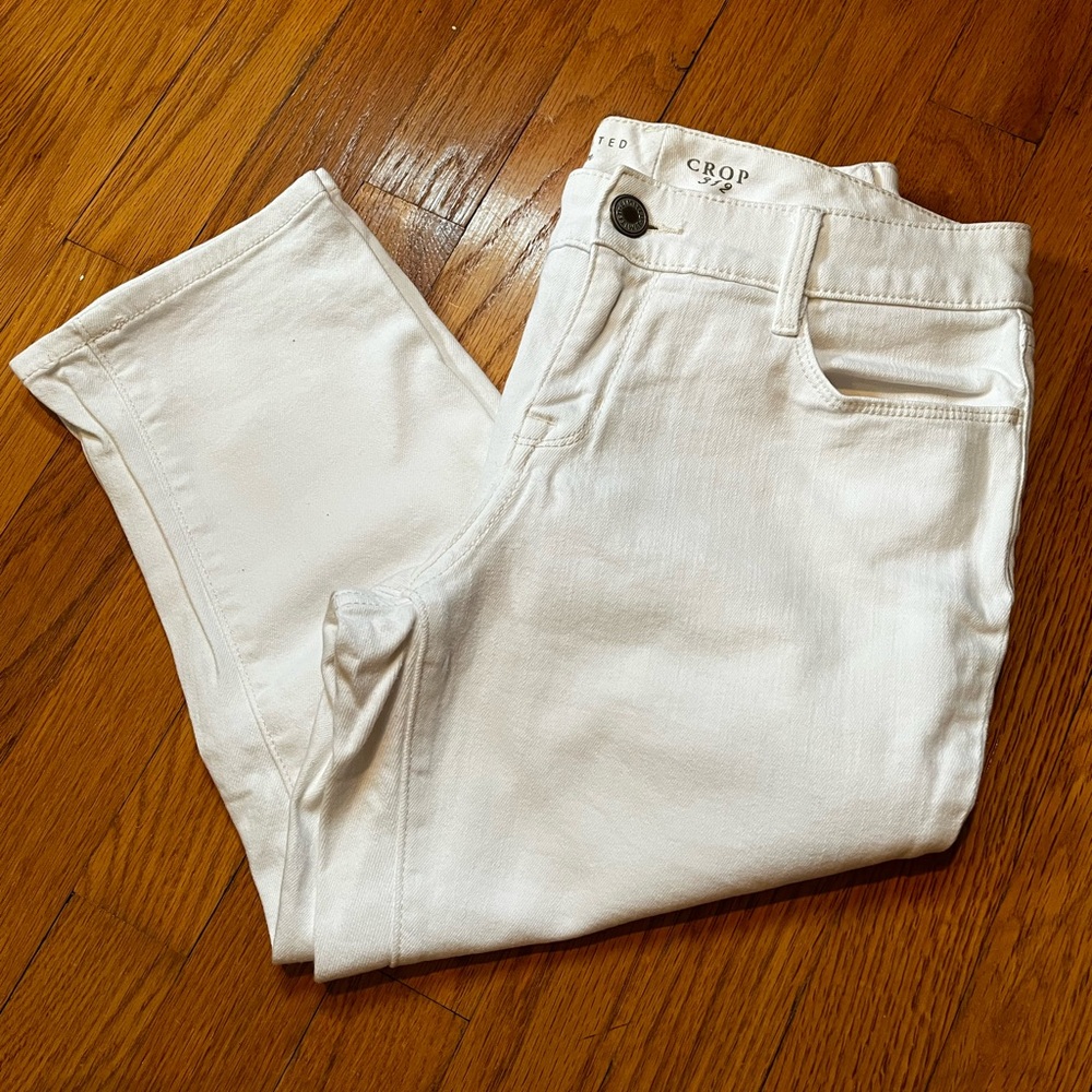 White Denim Crop Jeans